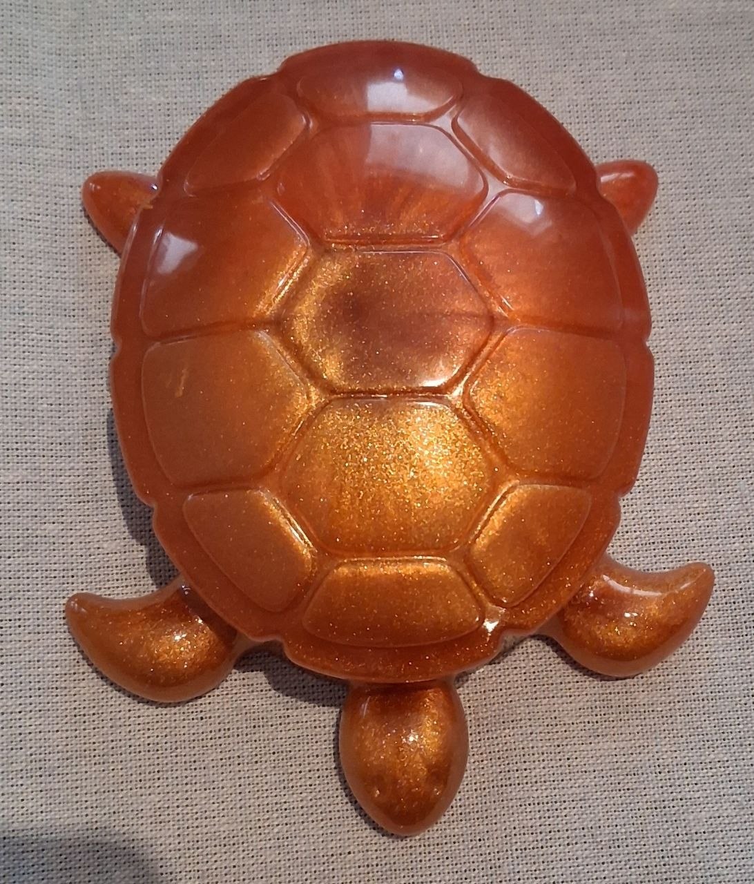 Amber Glow Turtle closed shell view