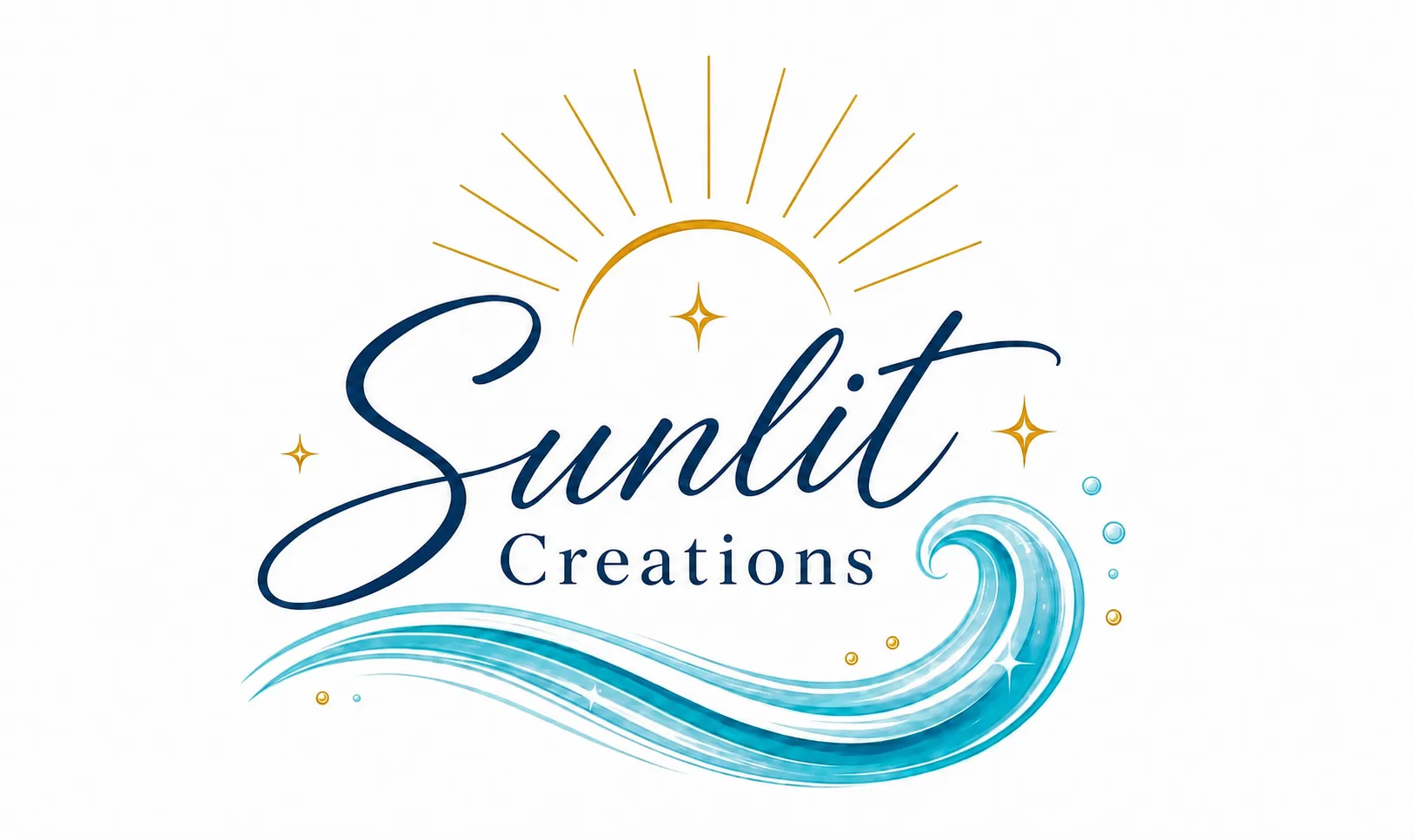 Sunlit Creations handmade resin art logo