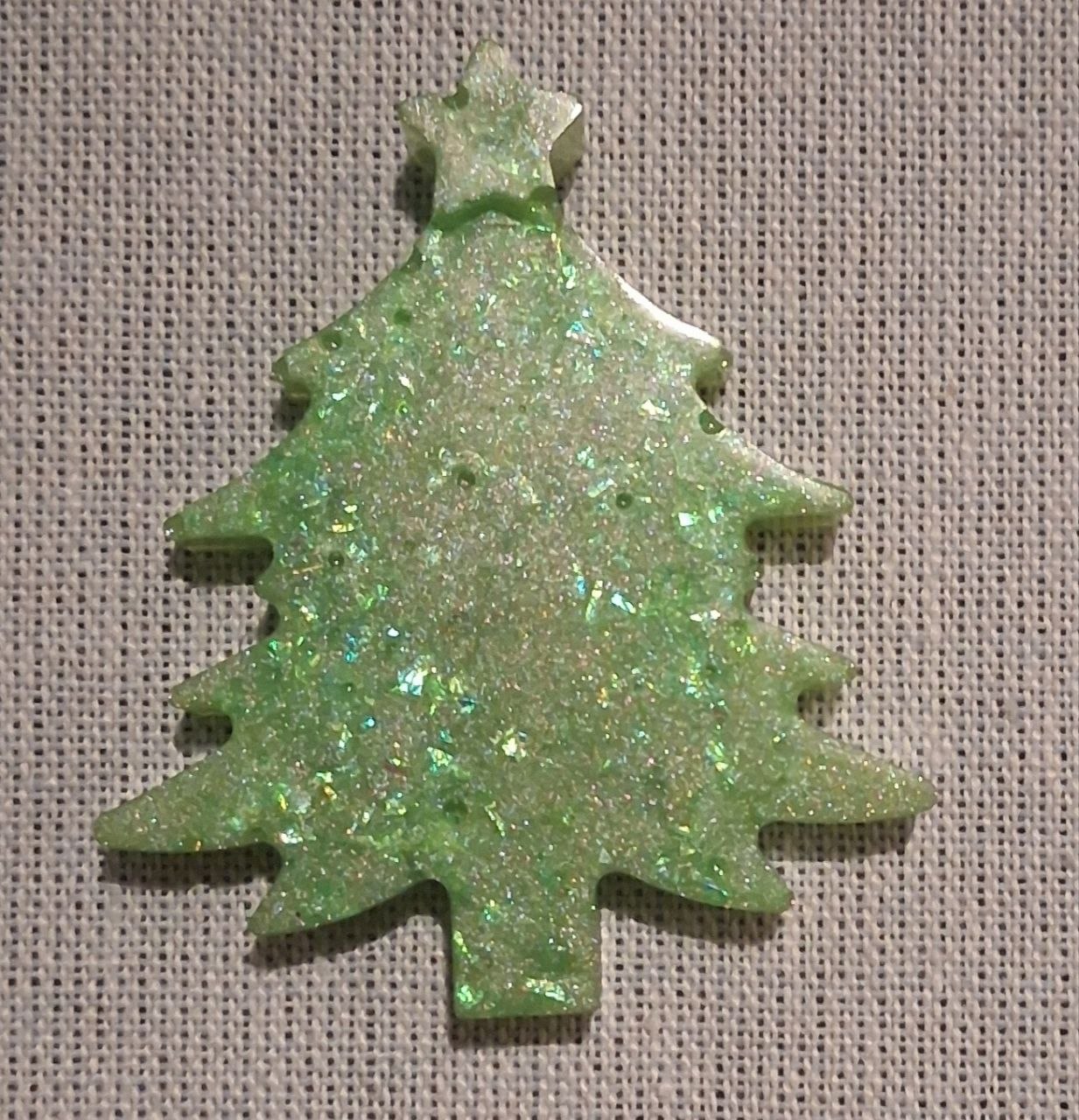 Christmas tree resin keychain charm