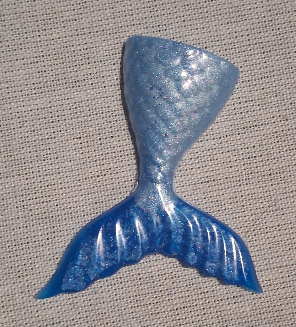 Mermaid tail resin keychain charm