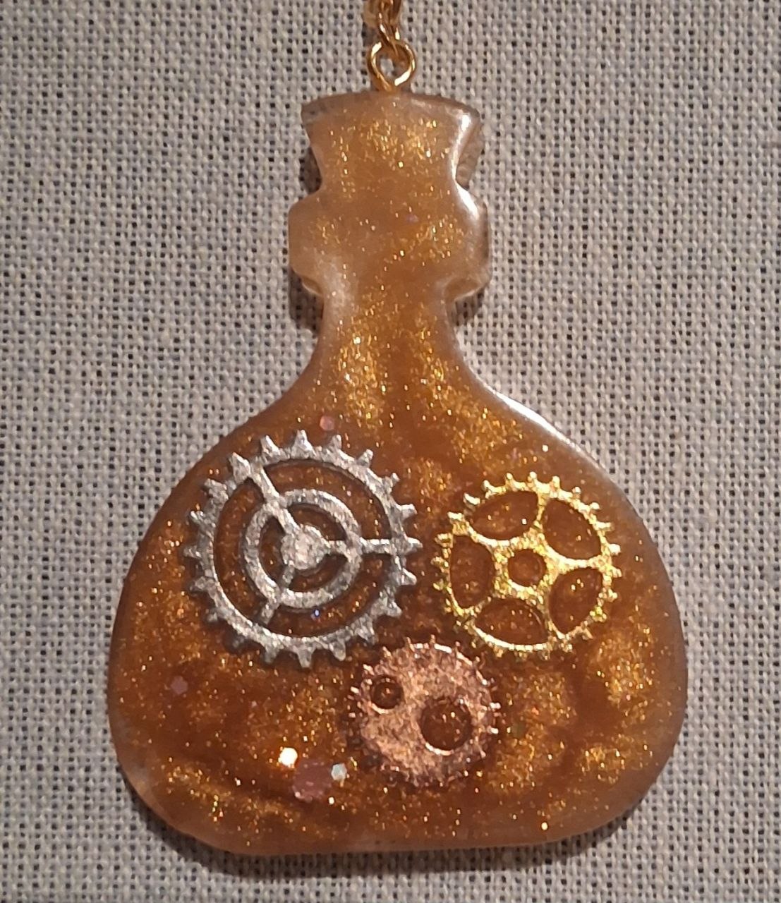 Normal bottle resin keychain charm