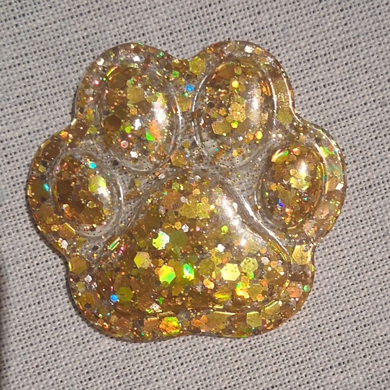 Paw resin keychain charm
