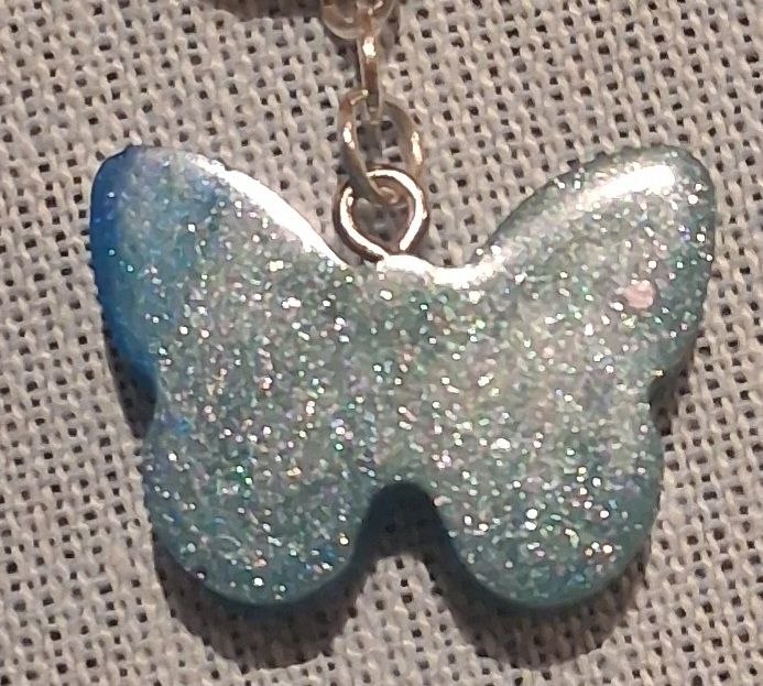 Butterfly mini resin keychain charm