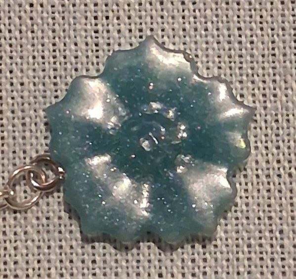 Flower mini resin keychain charm