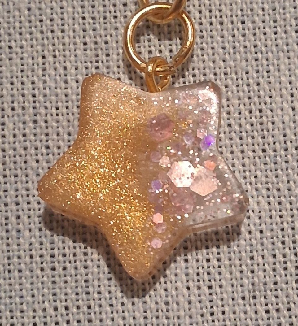 Star mini resin keychain charm